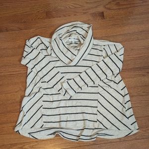 Anthropologie Eri & Ali Striped Turtleneck Sweater Boho Size M